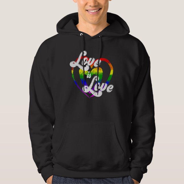 Liebe des Monats Monat Liebe Regenbogenflagge Hoodie (Vorderseite)