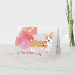 Liebe des Muttertags von Ihrem Niedlichen Corgi-Hu Karte