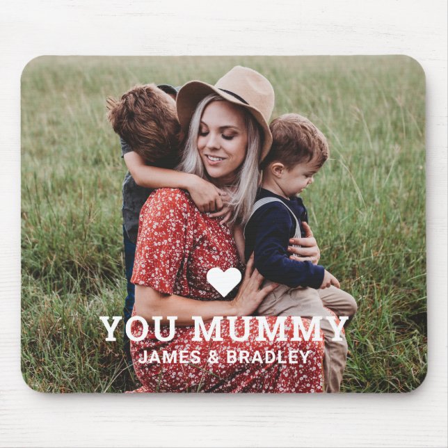 Liebe des niedlichen Herzens Sie Mama Mother Day F Mousepad (Vorne)