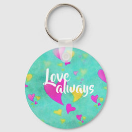 Liebe des niedlichen Herzmusters immer Ihren Namen Schlüsselanhänger