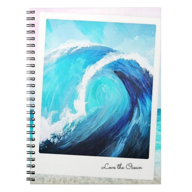 Liebe des Ocean Spiral Foto Notebook Notizblock (Vorderseite)
