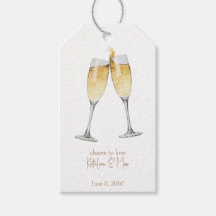 Liebe des Personalisierten Champagner Toast Geschenkanhänger