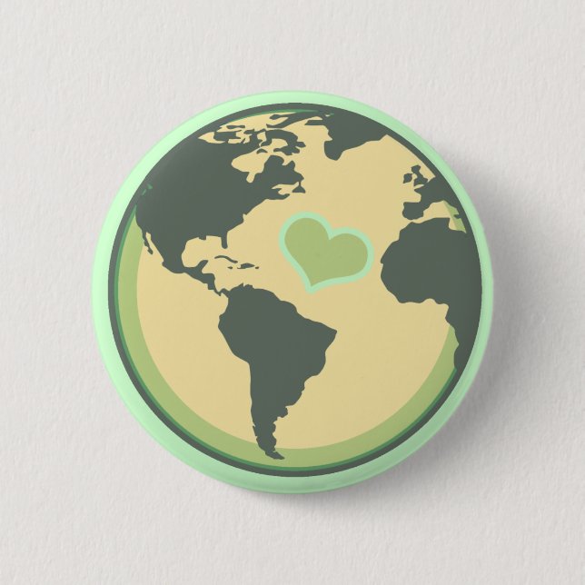 Liebe des Planeten Erde-Tages Button (Vorderseite)