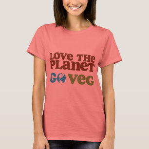 Liebe des Planeten Go Veg T-Shirt