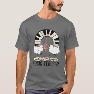 Liebe des Regenbogenlehrers Inspirierte Musiklehre T-Shirt