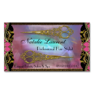 Liebe des rosa Doppelten Scissors französischen Magnetische Visitenkarte