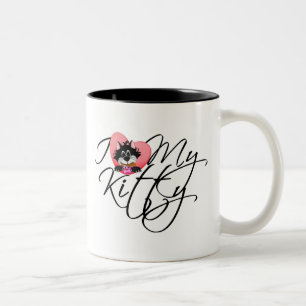 Liebe des Rosa-I mein Kitty Zweifarbige Tasse