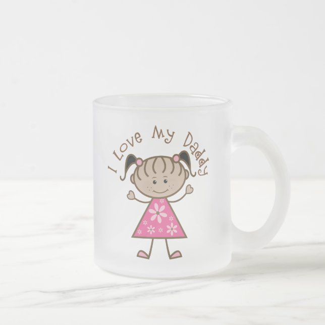 Liebe des Rosa-I mein Vati-Geschenk Mattglastasse (Rechts)