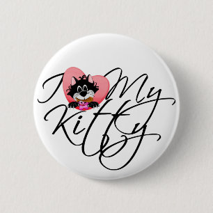 Liebe des Rosa-I meine Kitty-T-Shirts und Geschenk Button