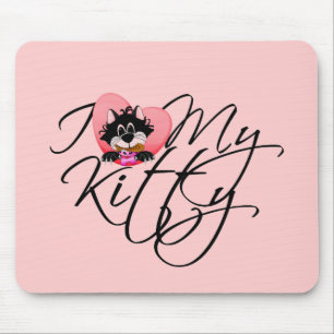 Liebe des Rosa-I meine Kitty-T-Shirts und Geschenk Mousepad