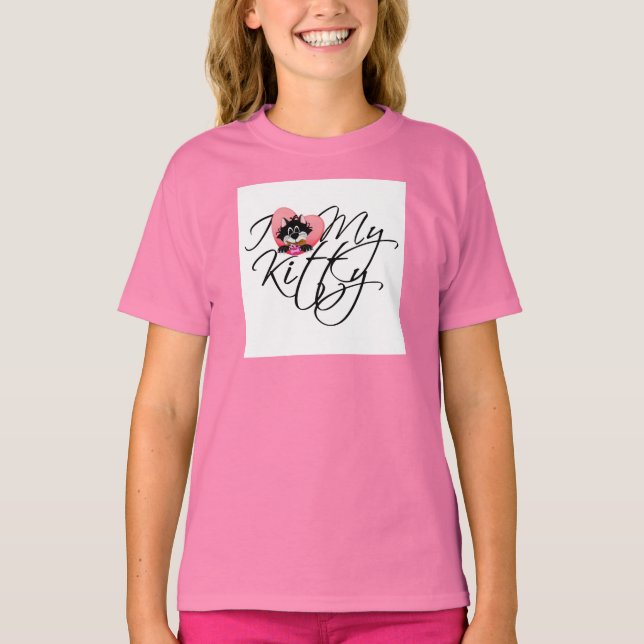 Liebe des Rosa-I meine Kitty-T-Shirts und T-Shirt (Vorderseite)