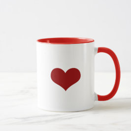 Liebe des roten Herzens Tasse