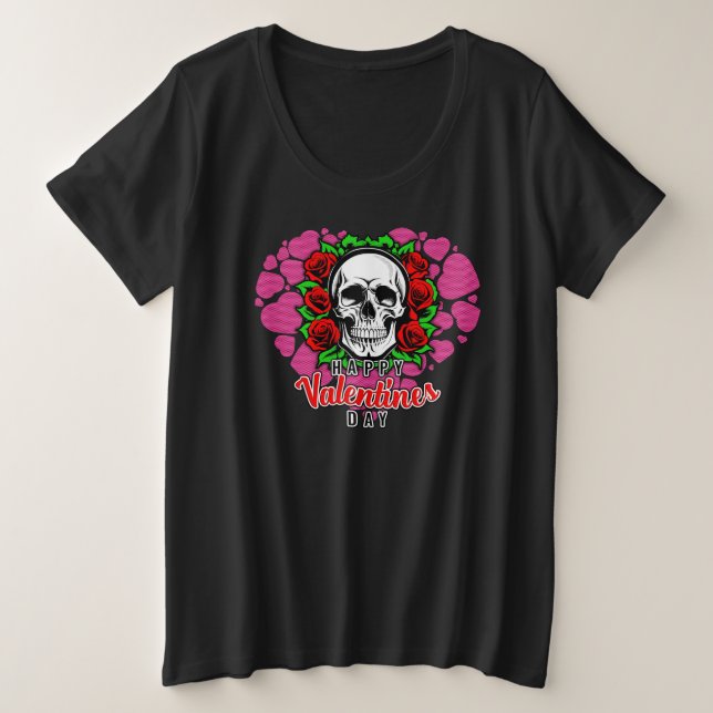 Liebe des Schädels - Frauen-Plus-T - Shirt (Design vorne)