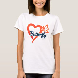 Liebe des Schmetterlings | Romantischer T - Shirt