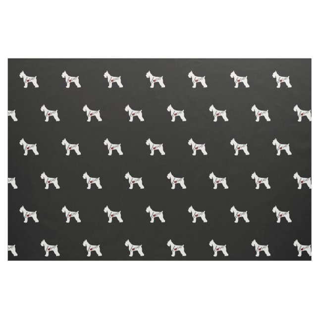 Liebe des Schnauzer-(riesiger Schnauzer) Stoff (Fat Quarter (45,7 x 55,9 cm))