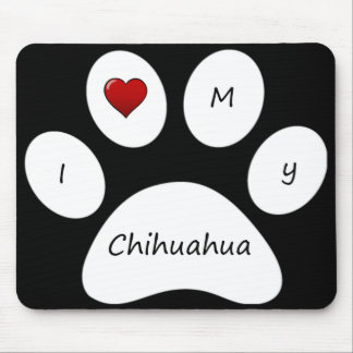 Liebe des Schwarz-I meine Chihuahua-Mausunterlage Mousepad