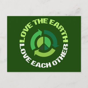 Liebe des Umweltbewusstseins der Erde Postkarte