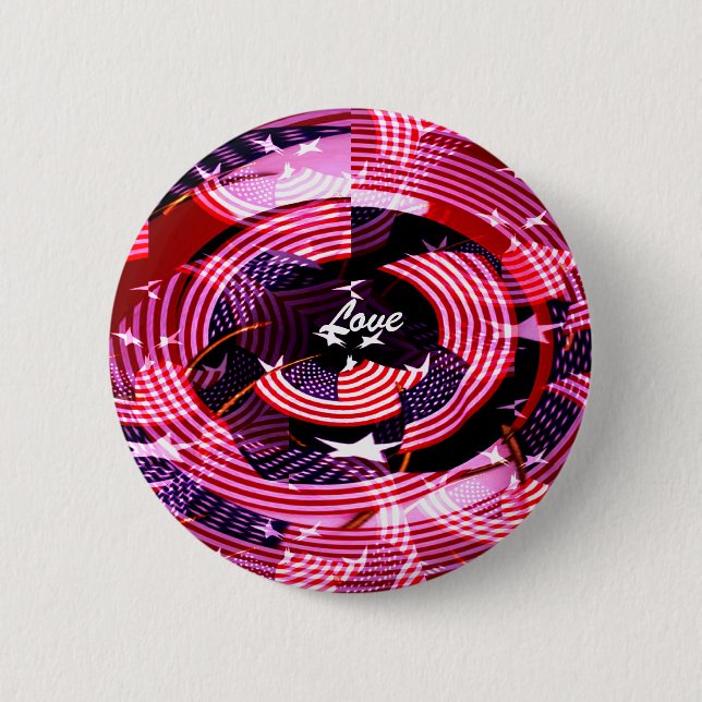 Liebe des Unabhängigkeitstages Button (Vorderseite)