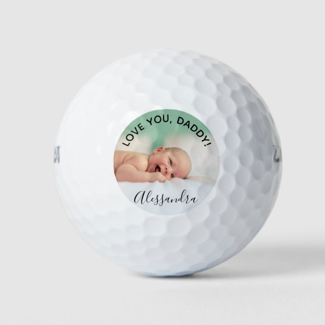 Liebe des Vaters, Daddy Custom Foto Golfball (Vorderseite)
