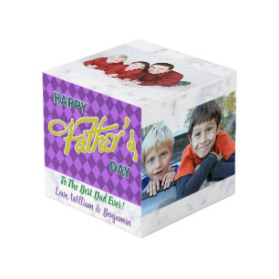 Liebe des Vaters Foto Collage 4 Bilder Würfel