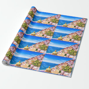 Liebe des Versandpapiers Positano Italy Geschenkpapier