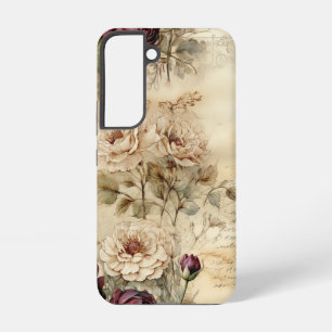 Liebe des Vintagen Pergaments mit Blume (7) Samsung Galaxy Hülle