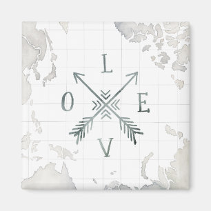 Liebe des Watercolorwanderlust-Abenteuer-III   Magnet