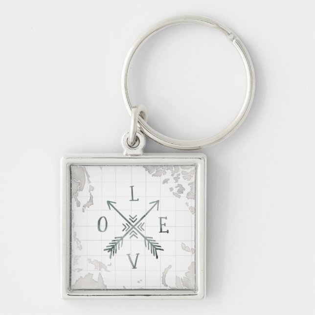 Liebe des Watercolorwanderlust-Abenteuer-III | Schlüsselanhänger (Vorne)