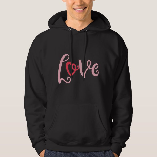 Liebe-Design mit Word-Liebe Hoodie (Vorderseite)