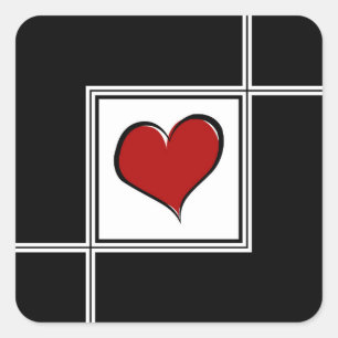 Liebe Design Quadratischer Aufkleber