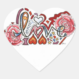 Liebe-Designkleber Herz-Aufkleber