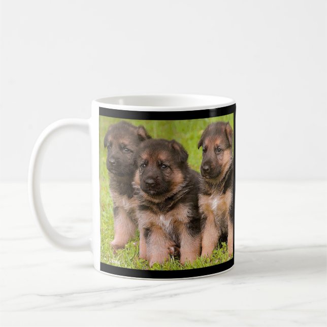 Liebe Deutsche Hirte Welpenhunde Kaffeehunde Tasse (Links)