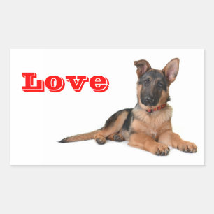 Liebe Deutsche Schäferhund Welpen Hund Aufkleber /