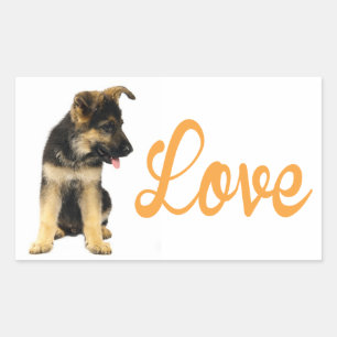 Liebe Deutsche Schäferhund Welpen Hund Aufkleber