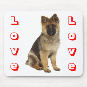 Liebe Deutscher Schäferhund Welpe Hund Computer Ma Mousepad
