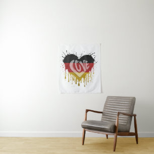 Liebe Deutschland Flagge Wandteppich