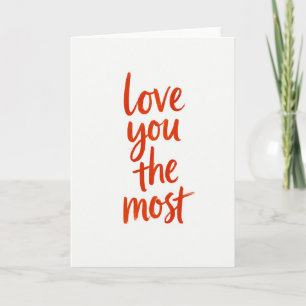 Liebe dich am meisten Kunstkarte Karte