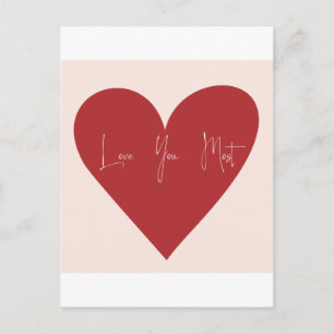 Liebe dich am meisten postkarte