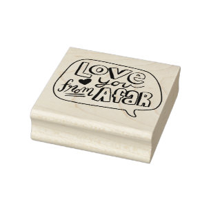 Liebe dich aus der Ferne Gummistempel