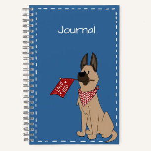 Liebe dich Benutzerdefinierter Text Süßer Hund Spi Notizbuch