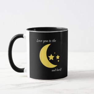 Liebe dich bis zum Mond und zurück Minimal Ästheti Tasse