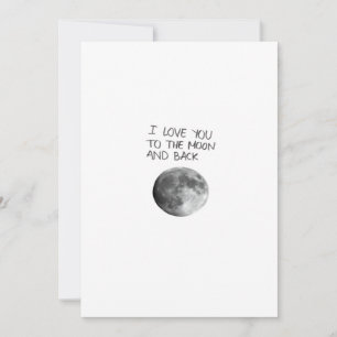 Liebe dich bis zum Mond und zurück Moderne ästheti Feiertagskarte
