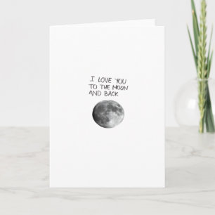 Liebe dich bis zum Mond und zurück Moderne Ästheti Karte
