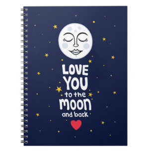 Liebe dich bis zum Mond und zurück Notizblock