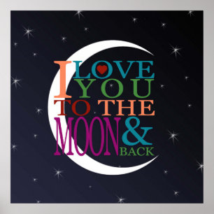 Liebe dich bis zum Mond und zurück Poster