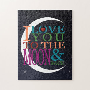 Liebe dich bis zum Mond und zurück Puzzle