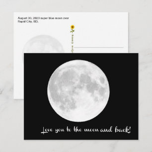 Liebe dich bis zum Mond und zurück. SD - Postkarte