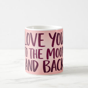Liebe dich bis zum Mond und zurück Tasse Romanti