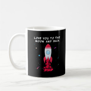 Liebe dich bis zum Mond und zurück Valentinstag St Kaffeetasse