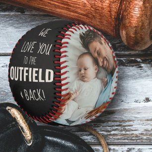 Liebe dich bis zum Outfield-Foto Schwarz-Leder-Loo Baseball